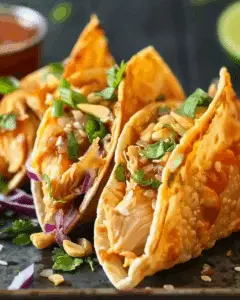 Chicken Wonton Tacos