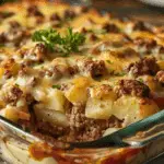 Hearty Loaded Potato & Meatloaf Casserole That Feels Like Home