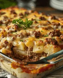 Hearty Loaded Potato & Meatloaf Casserole That Feels Like Home