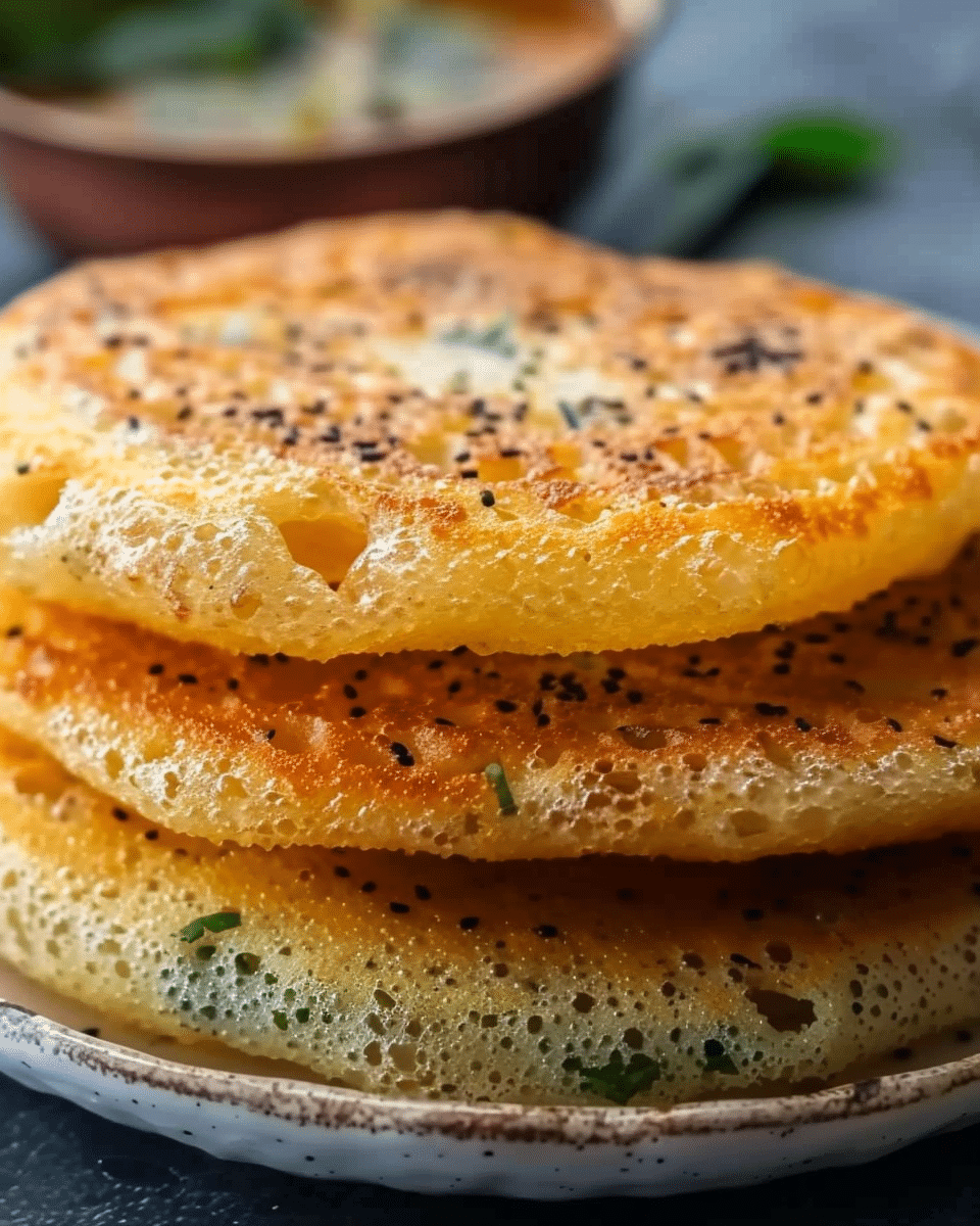 Soft and Spongy Bun Dosa Recipe