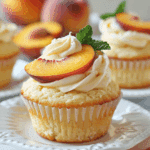 Honey Peach Cream Cheese Cupcakes