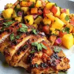 Zesty Lemon Ginger Chicken with Pineapple Mango Salsa