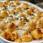 Chicken Alfredo Tater Tot Casserole: A Creamy, Crispy Twist on Comfort Food