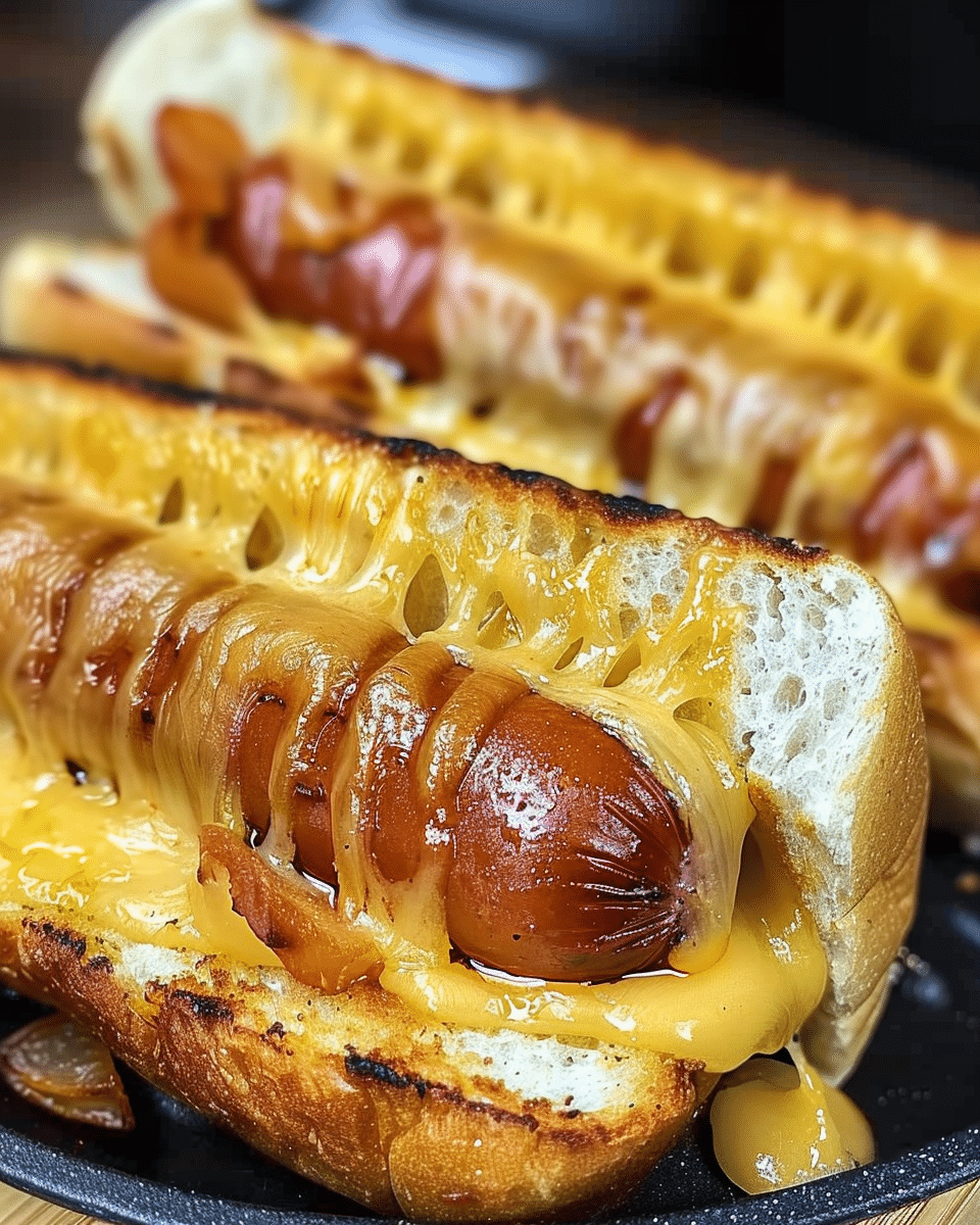 Crispy Air Fryer Grilled Cheese Hot Dogs for a Fun Family Meal