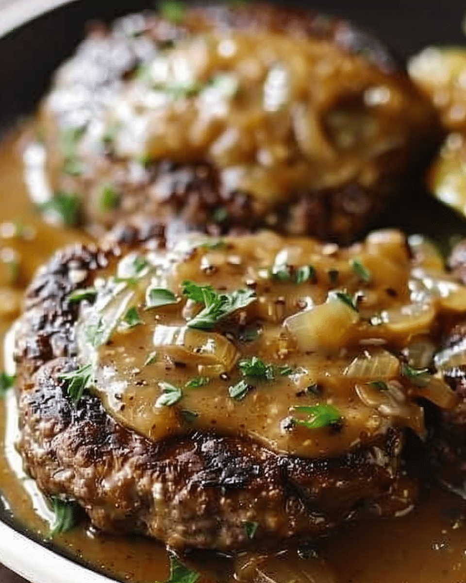 Hamburger Steaks with Onion Gravy