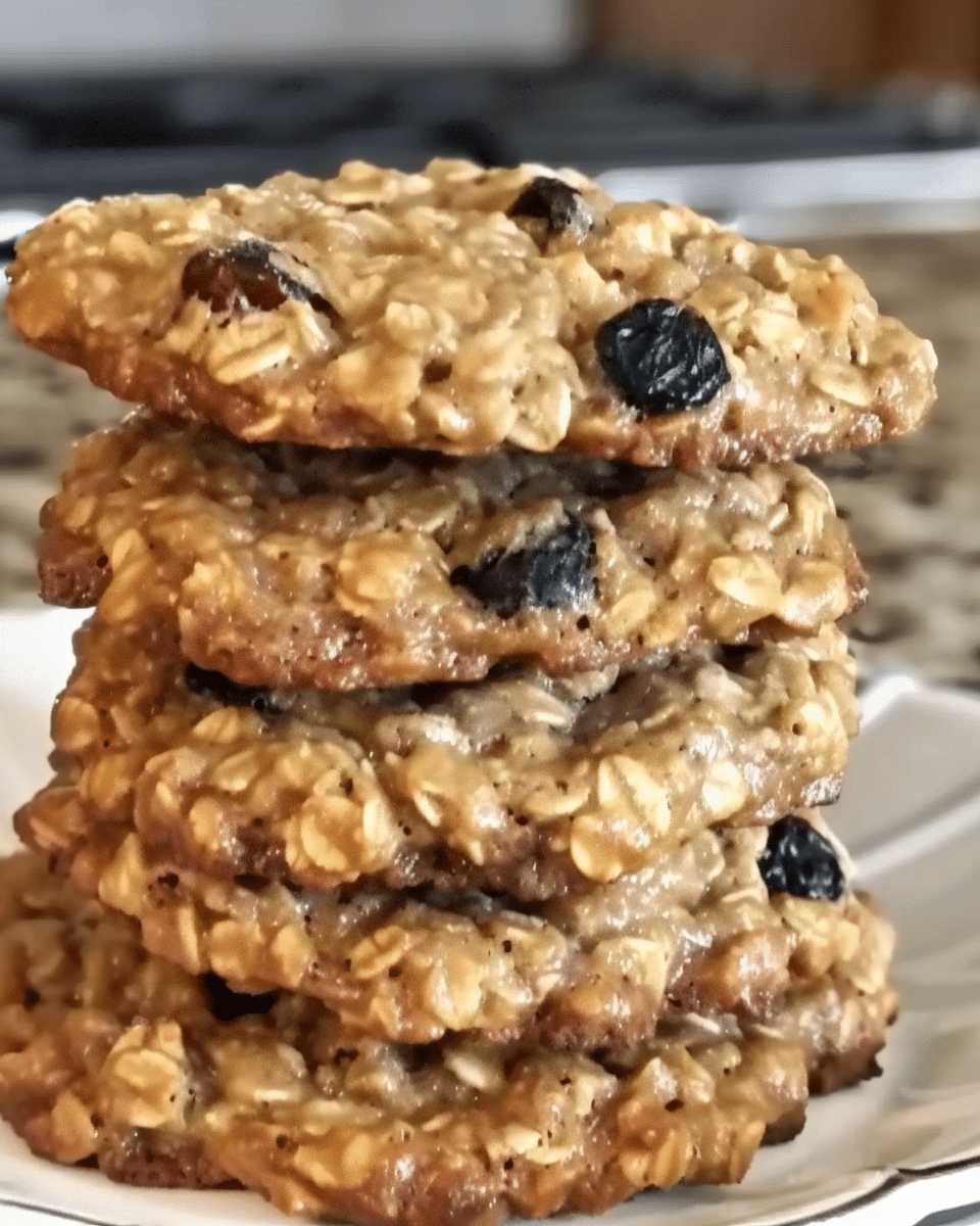 Soft and Chewy Oatmeal Raisin Cookies