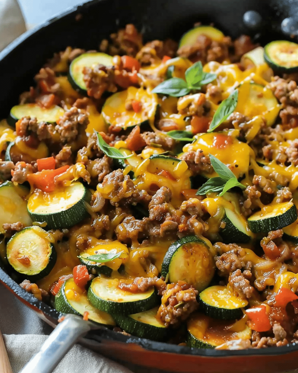 One-Pan Taco Zucchini Skillet