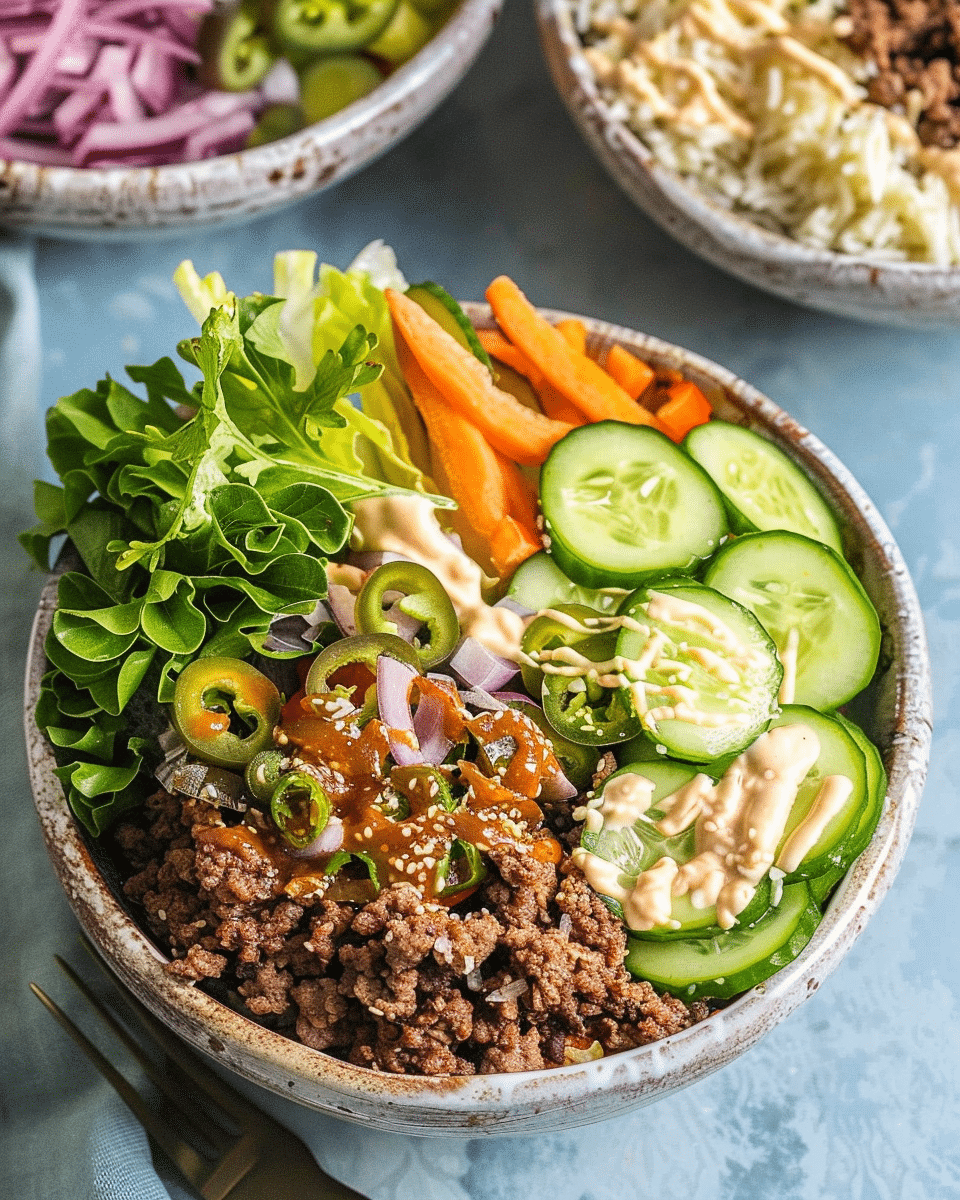 Easy Loaded Burger Bowls Without the Bun