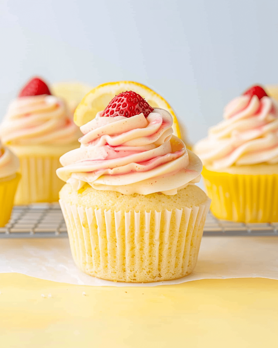 Strawberry Lemonade Cupcakes: Bright, Zesty, and Bursting with Flavor