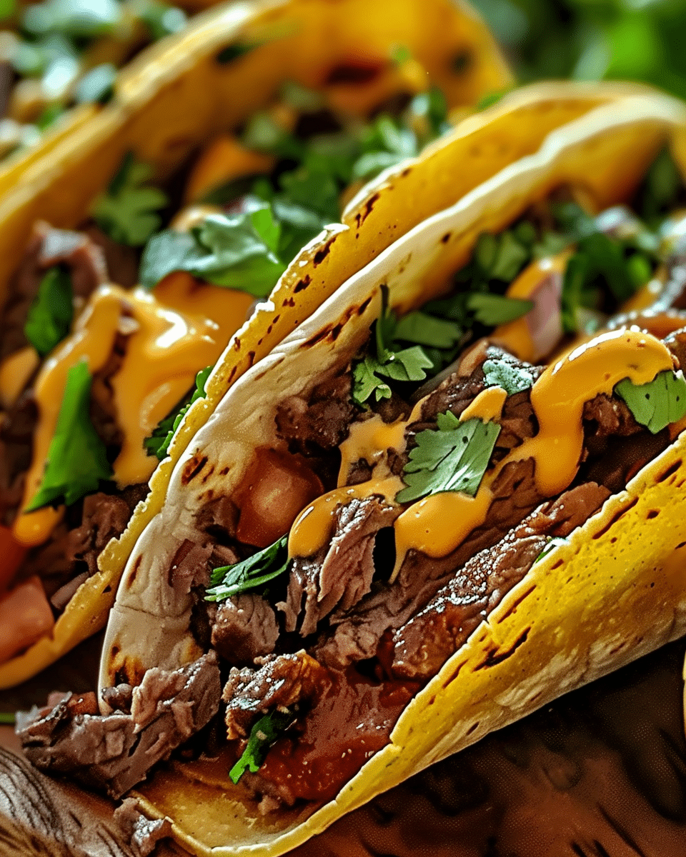 Garlic Butter Honey BBQ Beef Tacos