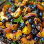 Grilled Peach and Blueberry Salad