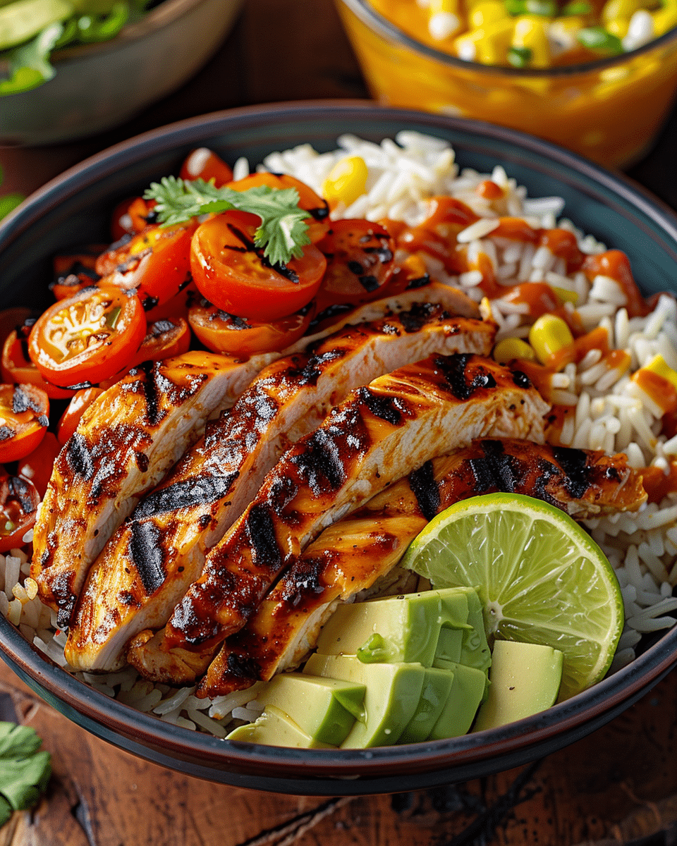 Honey Chipotle Chicken Rice Bowl