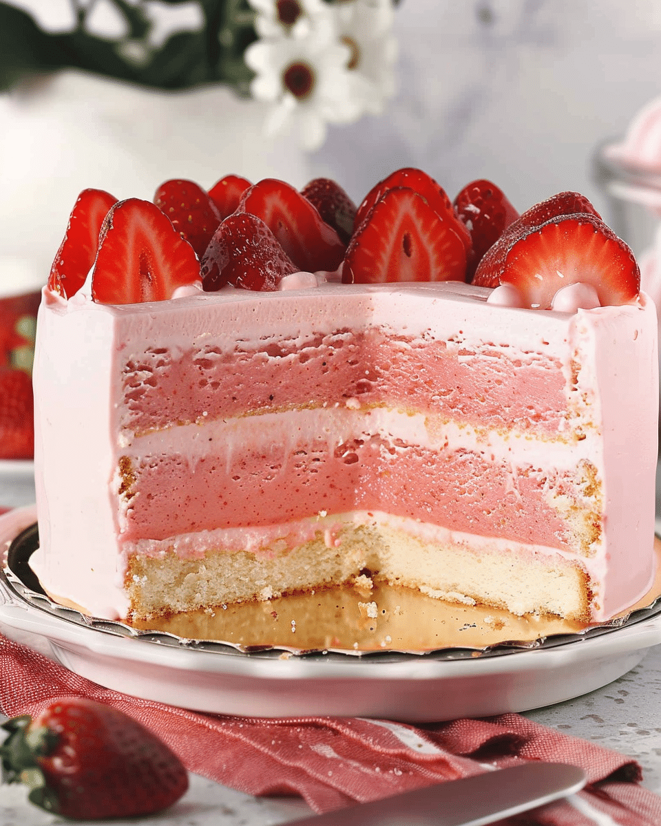 Strawberry Mousse Cake