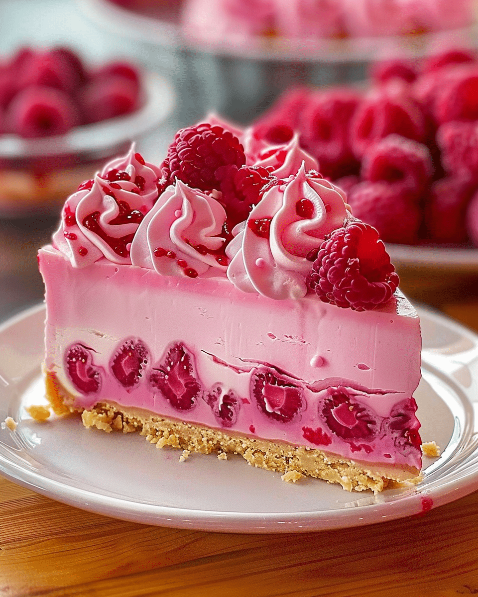 Pink Velvet Raspberry Swirl Cheesecake
