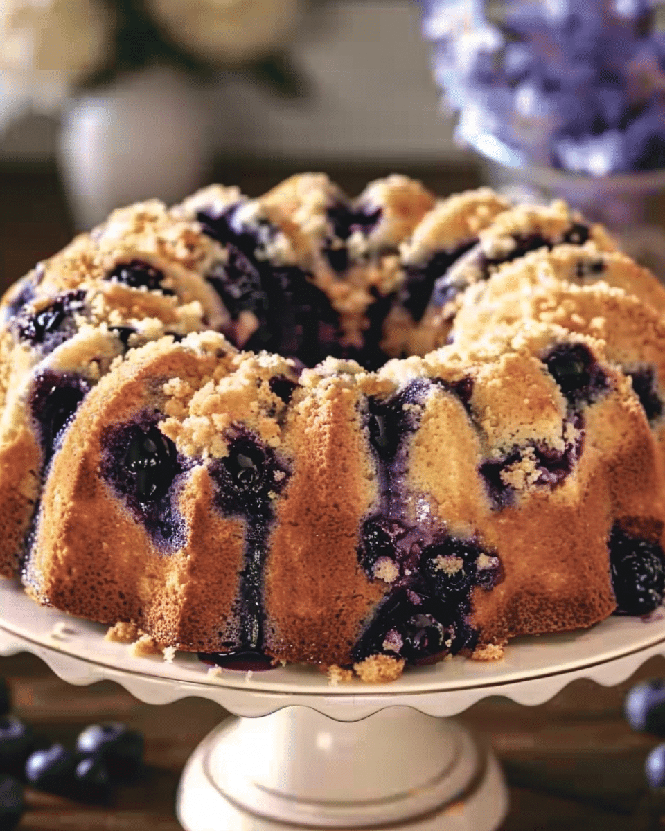 Sour Cream Blueberry Coffee Cake