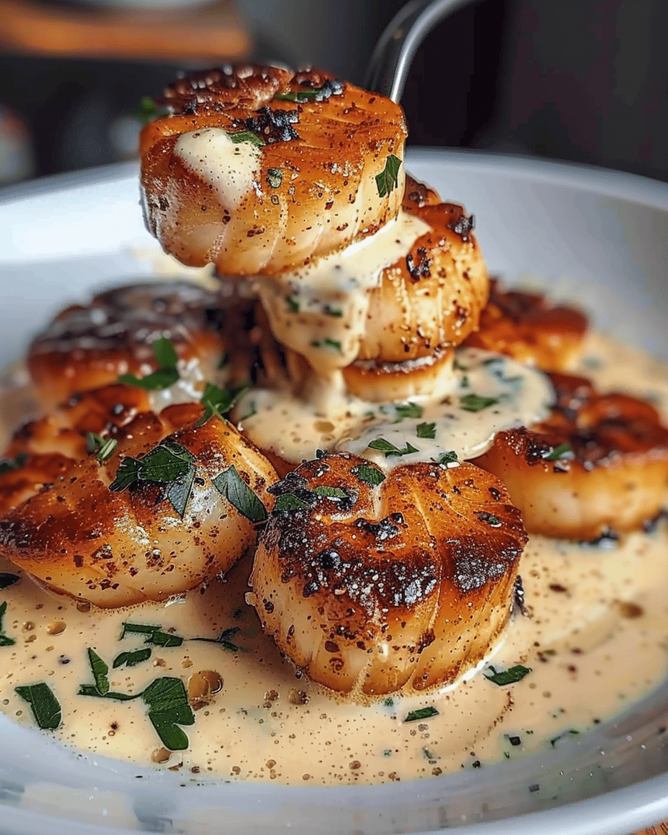 Seared Scallops with Spicy Cajun Cream Sauce That Melt in Your Mouth