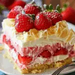 Tropical No-Bake Strawberry Split Cake: A Fruity, Creamy Dessert Dream