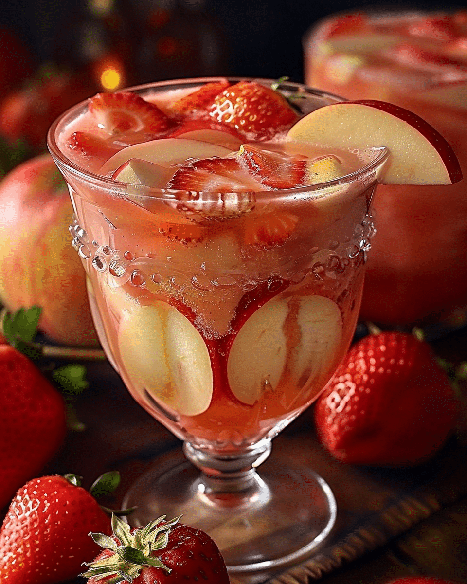 Creamy Strawberry Apple Punch