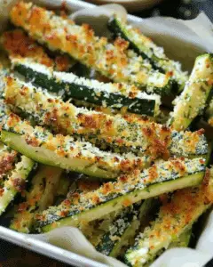 Crispy Baked Zucchini Fries with Panko and Parmesan: A Light and Addictive Snack