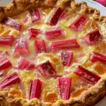 Crustless Rhubarb Custard Pie
