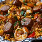 Shrimp & Sausage Jambalaya Foil Packs