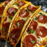 Cheesy Pepperoni Pizza Tacos for the Ultimate Snack or Dinner Fix