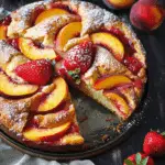 Strawberry Peach Cake