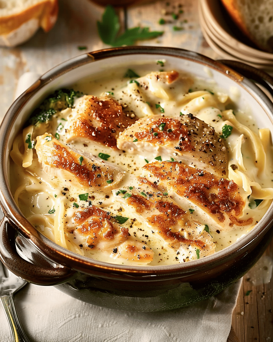 Low Calorie Chicken Alfredo