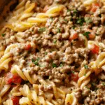 Stovetop Creamy Ground Beef Pasta
