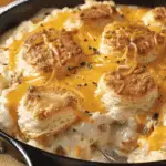 Biscuits Gravy Hashbrown Casserole