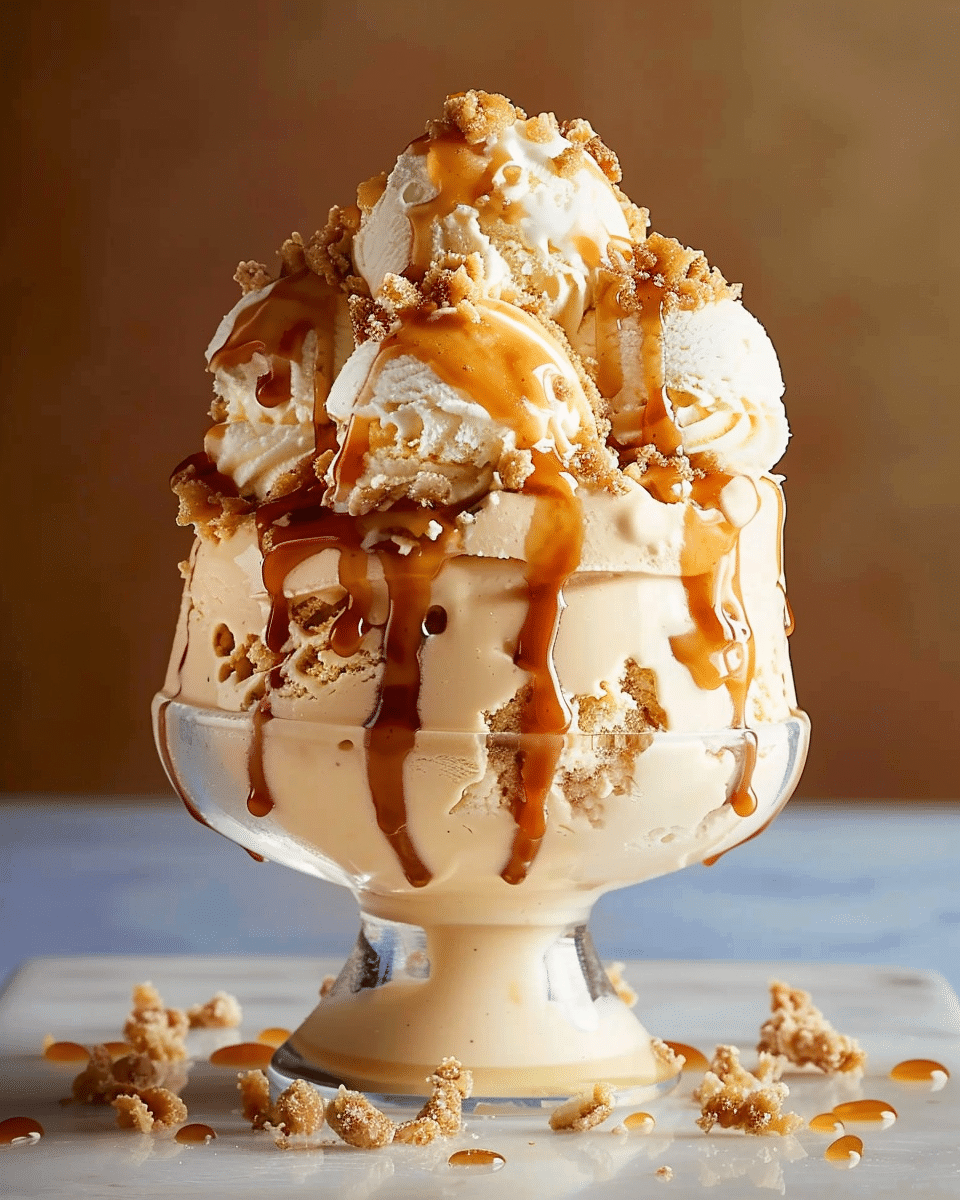 Caramel Cheesecake Ice Cream Dessert