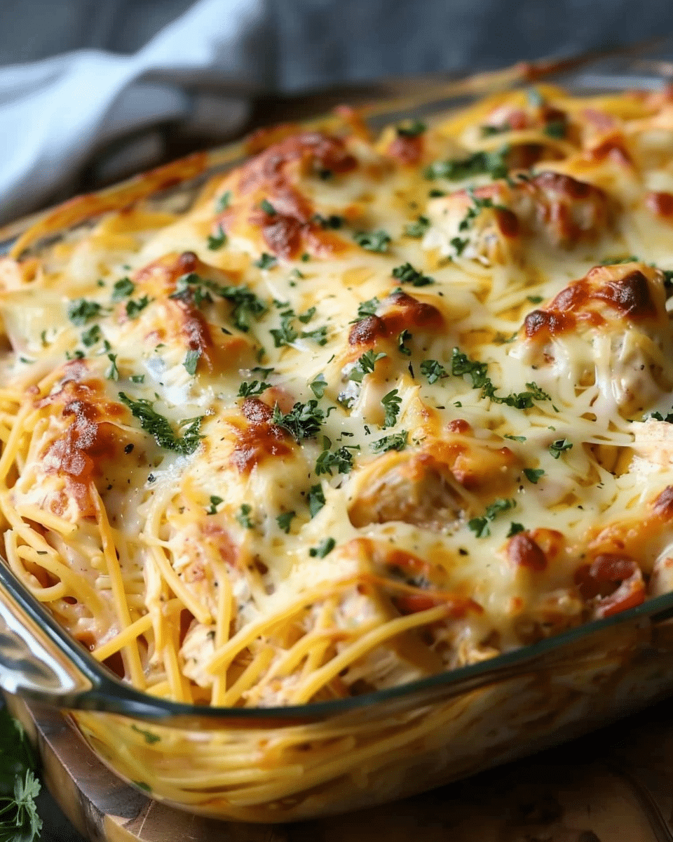 Monterey Chicken Spaghetti Casserole