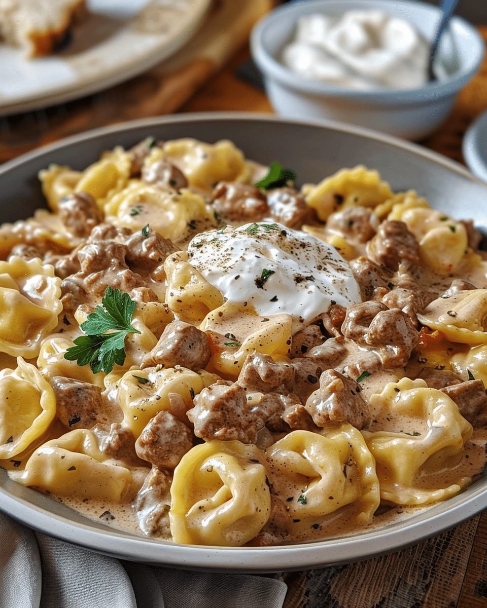 Skillet Creamy Stroganoff Tortellini: A One-Pan Comfort Food Favorite