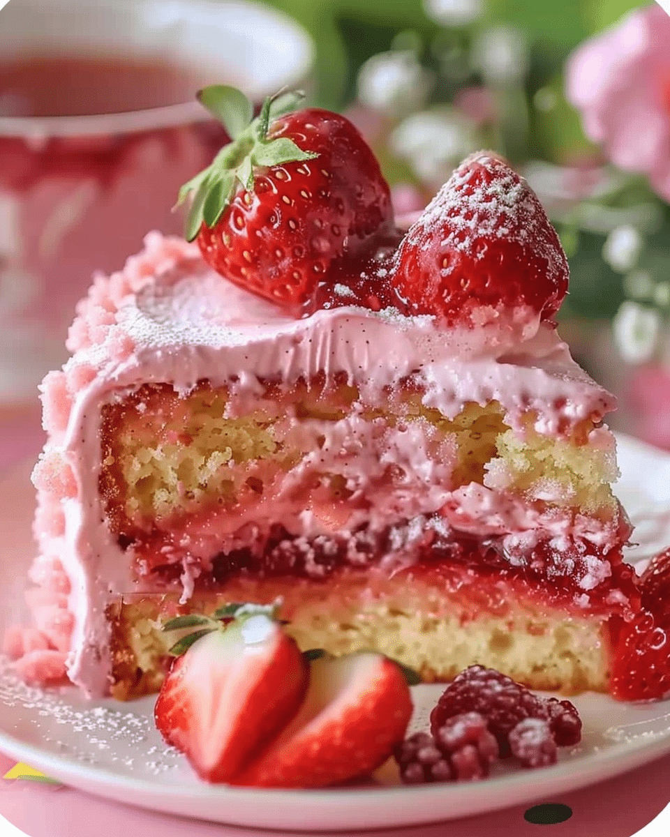 Strawberry Honeybun Cake