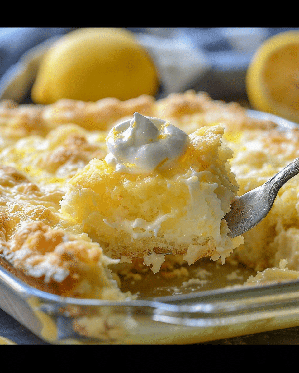 4-Ingredient Lemon Cream Cheese Dump Cake: Bright, Easy, and Irresistible