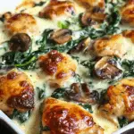 Chicken, Spinach, and Mushroom Low-Carb Oven Dish