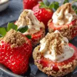 Cookie Butter Cheesecake Stuffed Strawberries