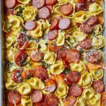 Easy Sheet Pan Tortellini and Kielbasa