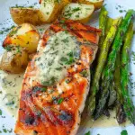 Garlic Herb Salmon with Asparagus and Potatoes
