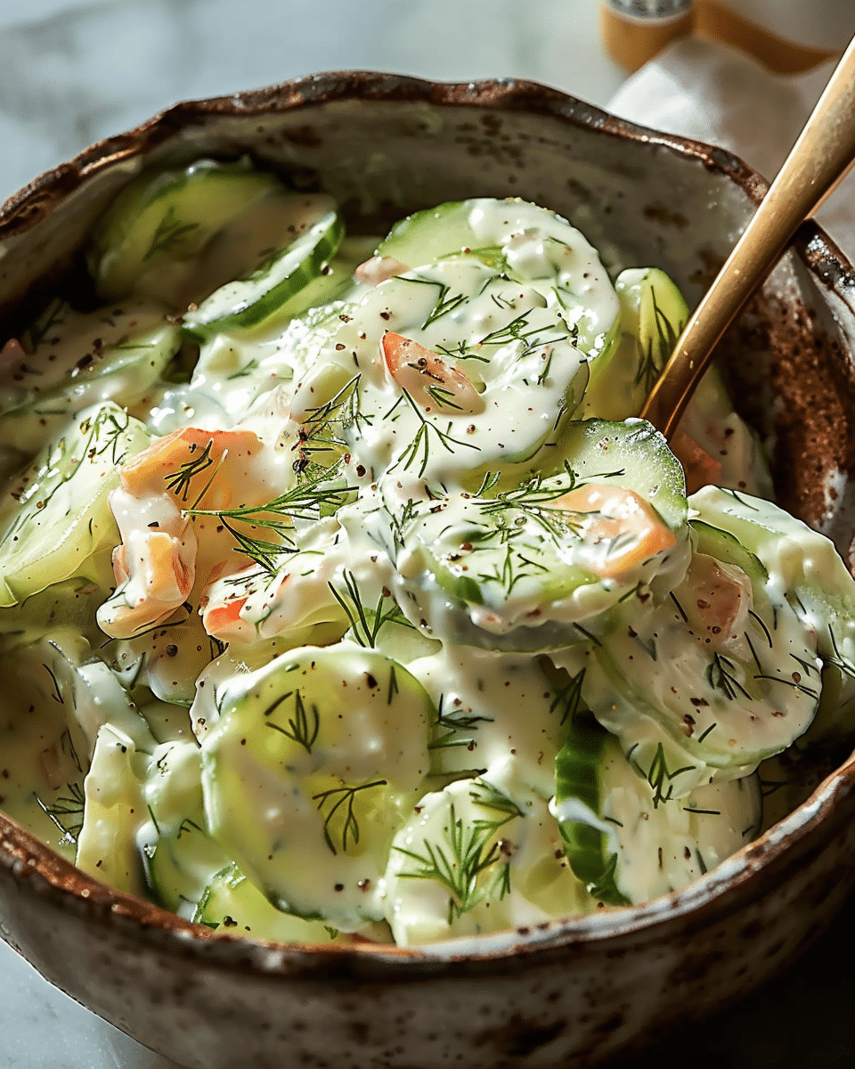 Refreshing and Creamy Cucumber Salad