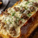 Cheesesteak-Stuffed Garlic Bread Loaf