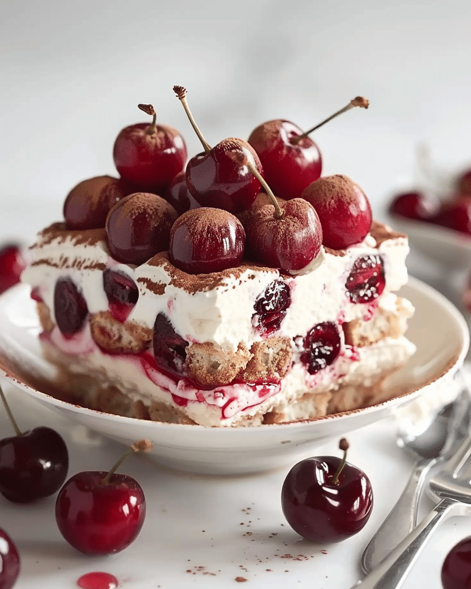Decadent Cherry Amaretto Tiramisu