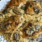 Garlic Herb Chicken with Creamy Mushroom Orzo