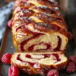 Raspberry Swirl Brioche Breakfast Loaf