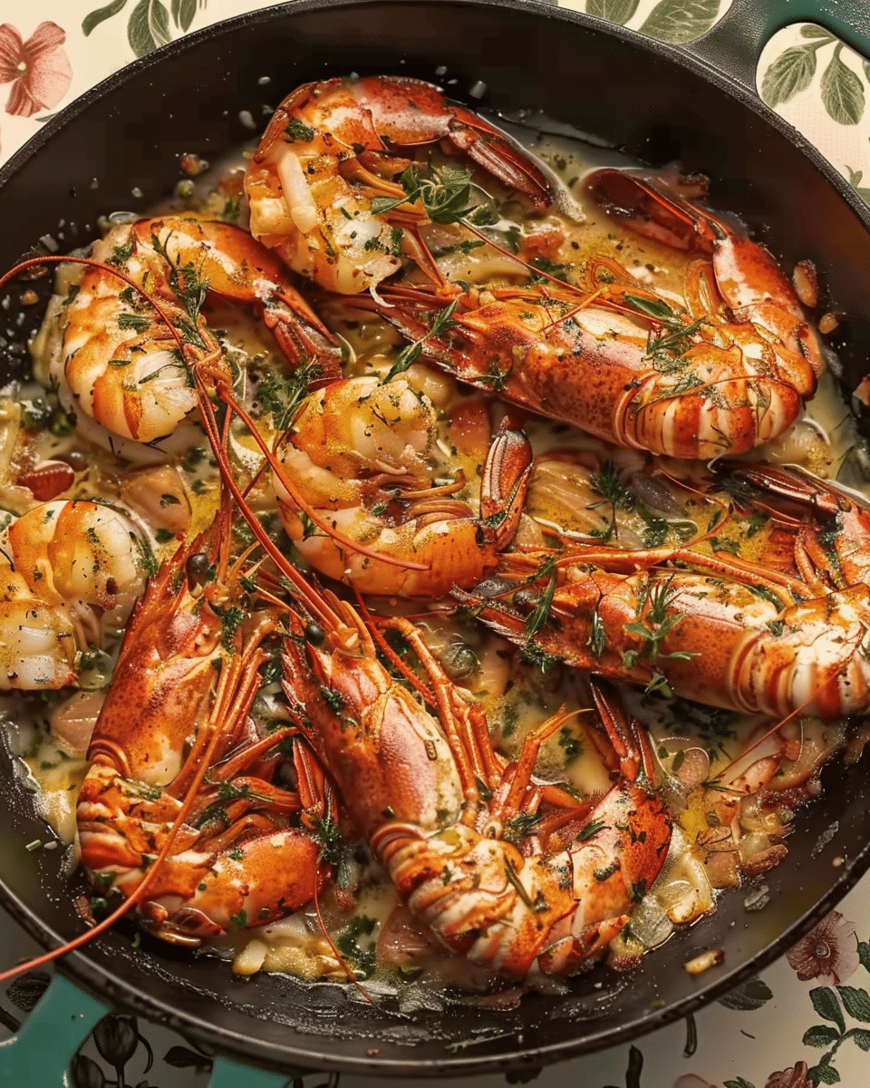Garlic Butter Lobster Tails in Skillet Bliss
