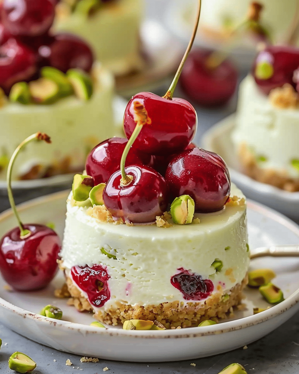 Heavenly Cherry Pistachio Cheesecake Cups: A No-Bake Treat That’s Light, Creamy, and Irresistible