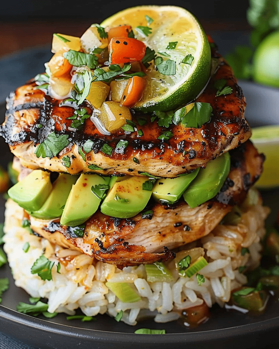 Honey Lime Chicken & Avocado Rice Stack: A Fresh, Flavorful, and Satisfying Meal