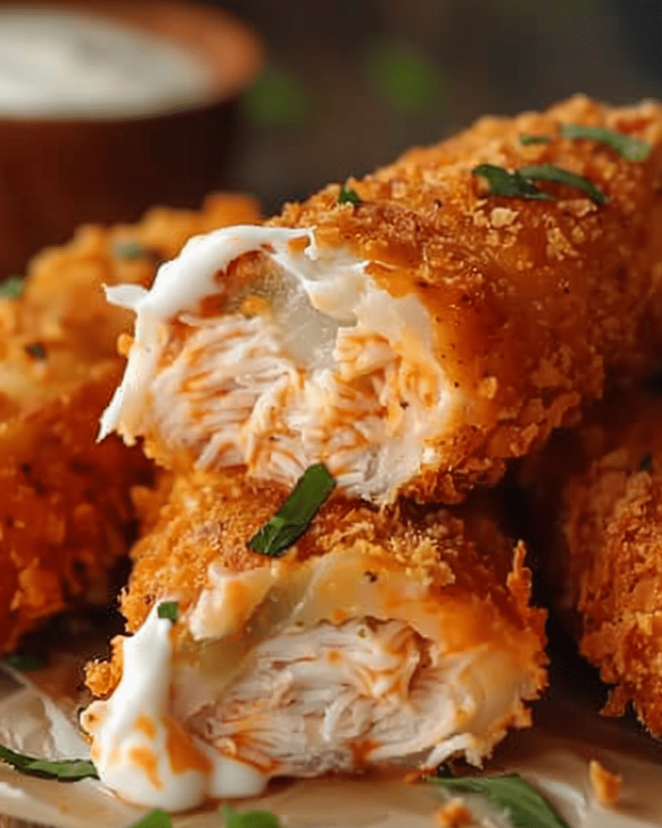 Double-Stuffed Buffalo Chicken Jalapeño Poppers Recipe