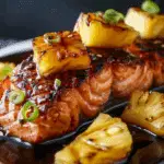 Glazed Honey Pineapple Salmon Fillets