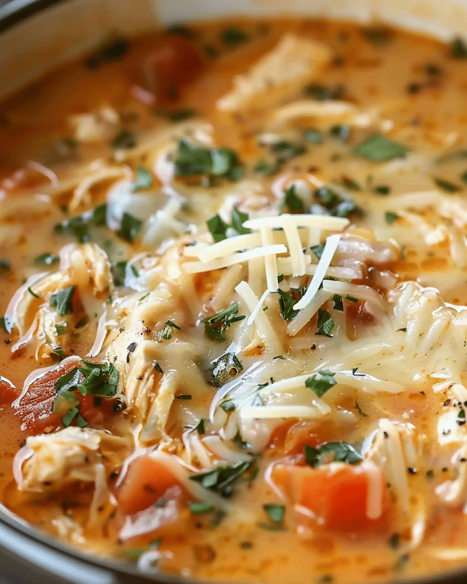 Slow Cooker Chicken Parmesan Soup